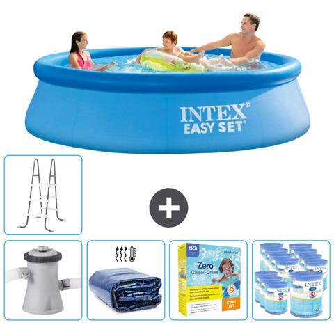 Piscina Fuori Terra - In Giro - 305x305x76 Cm - Blu - Include Accessori Coordinati Cb27 - Foto 1