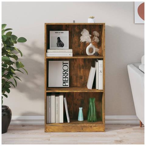 Lusso Casadino - Libreria Rovere Fumo 60x24x109 Cm In Legno Multistrato - Foto 2