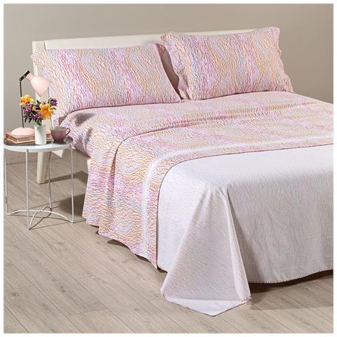 Completo Lenzuola Zermat In Flanella Colore Viola Misura Francese 2 Federe - Foto 2