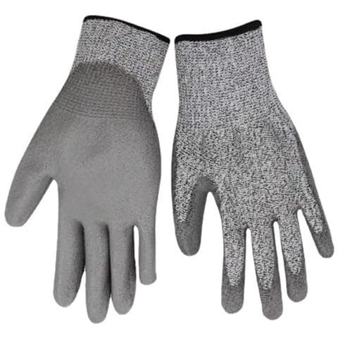 Guanti Antitaglio Di Livello 5, Guanti Da Lavoro Con Rivestimento In Pu, Guanti Di Sicurezza, Taglia S Grey S - Foto 2