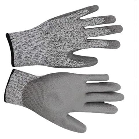 Guanti Antitaglio Di Livello 5, Guanti Da Lavoro Con Rivestimento In Pu, Guanti Di Sicurezza, Taglia S Grey S - Foto 4