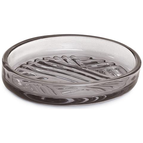 Portasapone D'appoggio In Vetro Cr11 Gedy Serie Corinne Trasparente Fumè - Foto 1