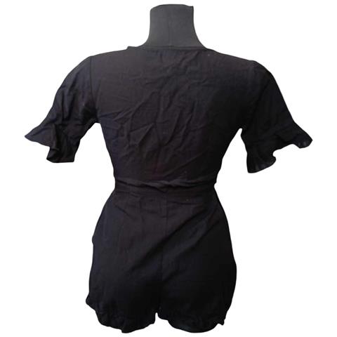 Asos Tuta Con Pantaloncini Manica Corta Leggero Comodo Nero Taglia 36 - Foto 5