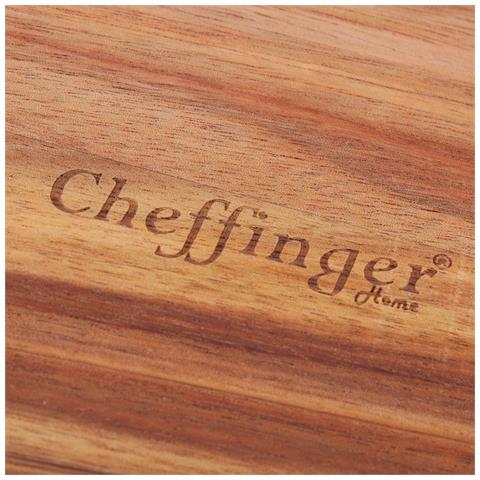 Vassoio In Legno E Metallo Per Cucina Girevole Rotante Ultra Pratico, Noir / Marron - Foto 2