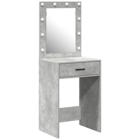 Tavolo da Trucco con Luci LED in Grigio Cemento, 50x41x135 cm - Foto 1
