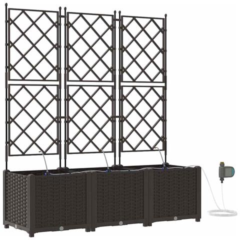 Vasi da giardino Marrone 120 x 40 x 142 cm Acciaio - Foto 1