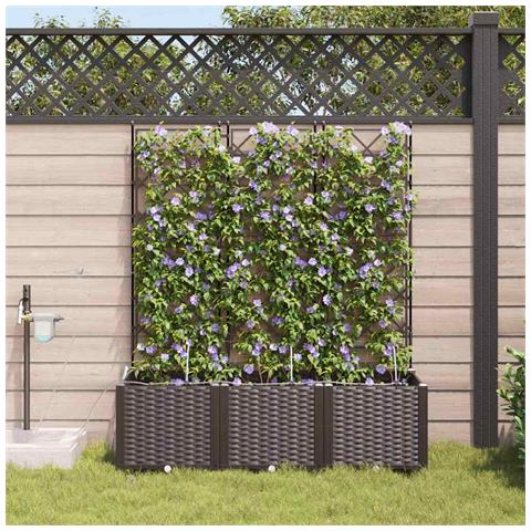 Vasi da giardino Marrone 120 x 40 x 142 cm Acciaio - Foto 2