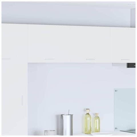 Armadio pensile con porta Riga 2 pcs Bianco 50 x 31 x 40 cm - Foto 2