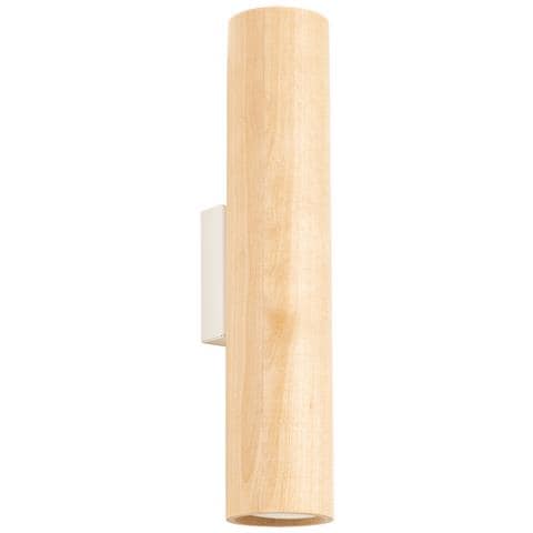 Lampada Da Parete Lino Sl. 1878 - Moderno Lampada Da Parete Legno Naturale /bianco 30x6x8 Cm - Foto 1