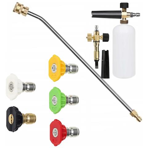 Set Di Ugelli Per Idropulitrice Con Lancia E Schiumogeno - 5 Ugelli (0°, 15°, 25°, 40°, 60°) | Max 250 Bar, 60°c | Compatibile Con, Lavor - Foto 1