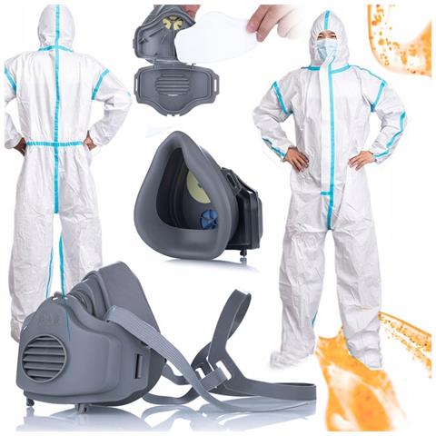 Maschera Protettiva Kn95 E Tuta Monouso 185cm - Protezione Avanzata | Filtrazione Efficace | Uso In Ambienti Verniciatura - Foto 1