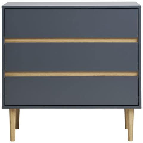 Cassettiera Bisley A 3 Cassetti In Legno Grigio Scuro 80×40×80 Cm - Foto 1