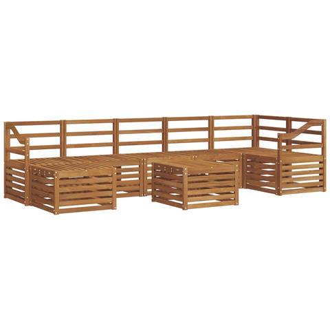 Set divani 8 pcs Naturale Legno di Acacia Massello - Foto 1