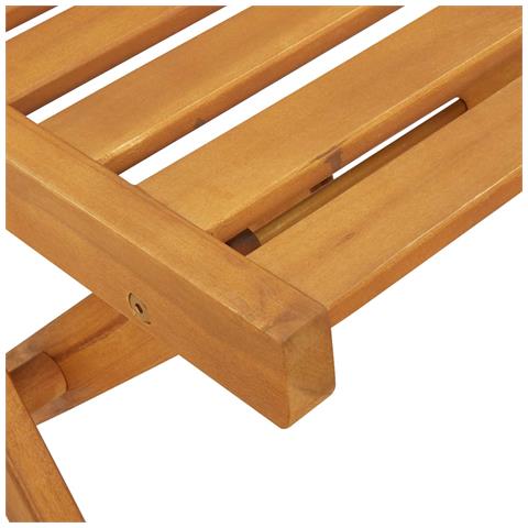 Sedie da giardino pieghevoli 6 pcs Naturale 40 x 53 x 80 cm - Foto 9