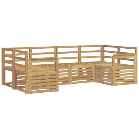 Set di divani da esterno 6 pcs Bianco 245 x 128,5 x 73 cm - Foto 1