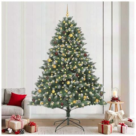 Albero di Natale artificiale con 300 LED Verde 240 cm - Foto 2