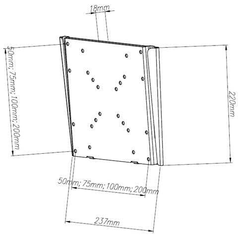 Supporto da Parete Slide 200 per TV fino a 40" Portata Max 30 Kg - Foto 2
