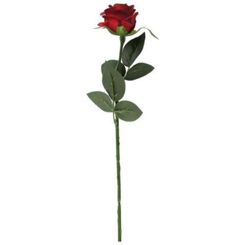 10 Fiori Artificiali Rose Rosse Finti Decorazione Festa Matrimonio Piccola - Foto 1
