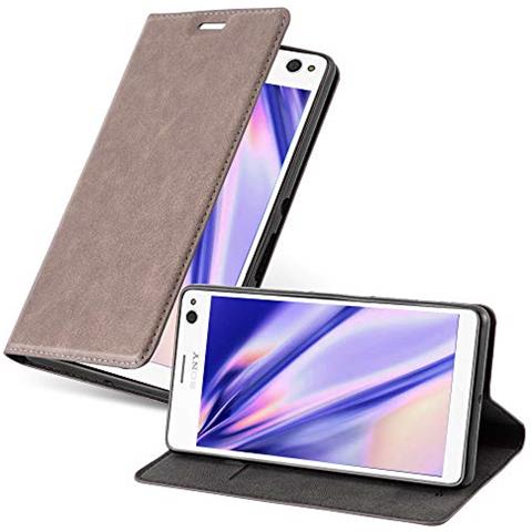 Custodia Compatibile Con Sony Xperia C4 In Bruno Caffè - Coperchio Protettiva Con Chiusura Magnetica, Funzione Stand E Tasca Per Le Carte - Foto 1