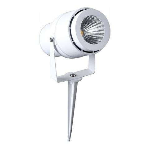 V-tac Vt-857 Picchetto Giardino Led Cob 12w Orientabile Corpo Bianco Ip65 Luce Verde - Sku 7549 - Foto 1
