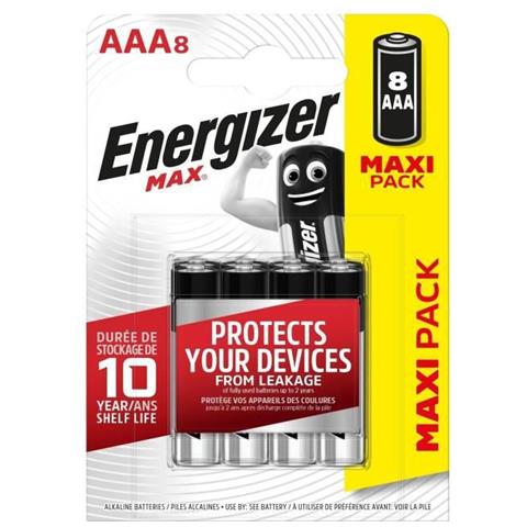 Batterie Alcaline Max Aaa / Lr3, Confezione Da 8 - Foto 1