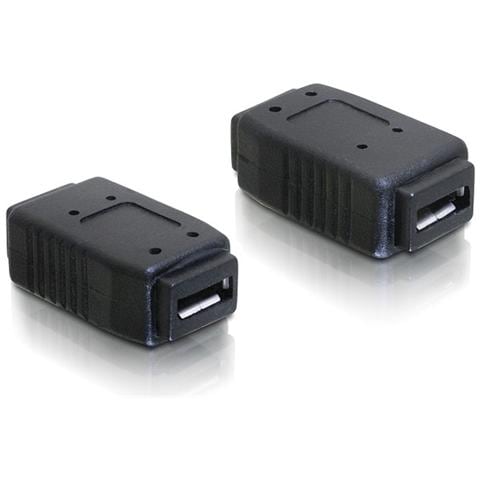 Adapter USB micro-A+B female to USB micro-A+B female USB micro-A+B USB micro-A+B Nero cavo di interfaccia e adattatore - Foto 1