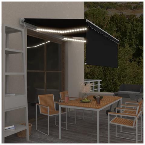 Tenda Automatica Parasole Led Sensore Vento 3,5x2,5cm Antracite - Foto 2