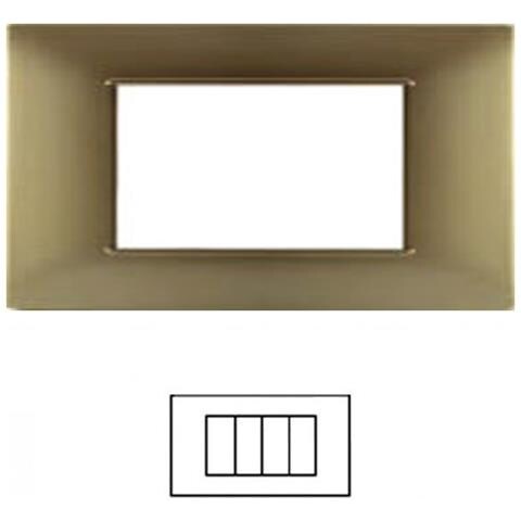 Placca 2 3 4 7 Posti Oro Vimar Plana Compatibile - Foto 1