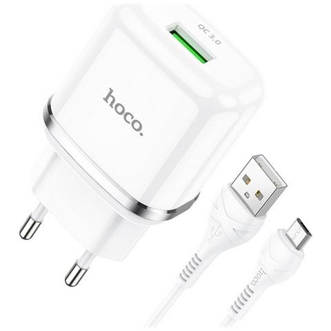 Caricabatterie Da Casa Originale N3 Usb Qc 18w Cavo Microusb White - Foto 2