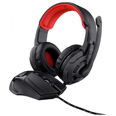 24761 Cuffia E Auricolare Cablato A Padiglione Giocare Nero, Rosso - Foto 1