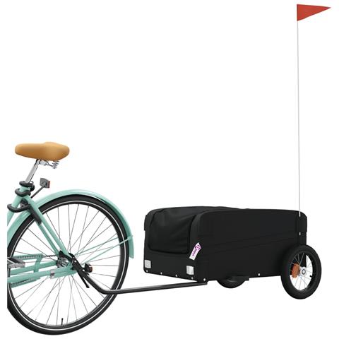 Rimorchio Da Bici Da Carico Nero 30 Kg In Ferro - Foto 10