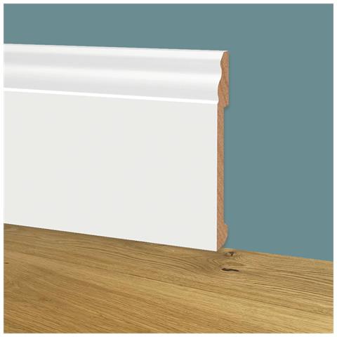 Battiscopa Ducale In Polimeri Equalwood Hi-tec 140x14x2000mm - Bianco - Foto 1