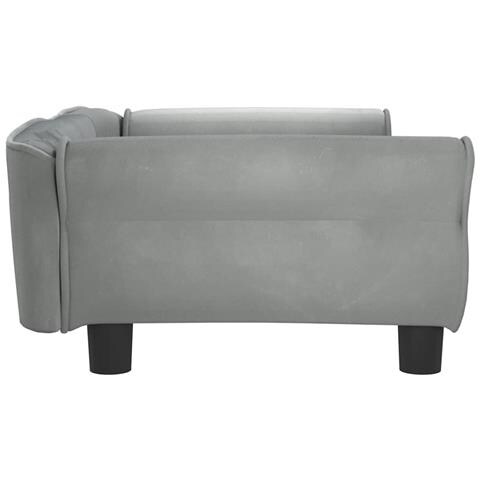 Lettino per Cani Grigio Chiaro 95x55x30 cm in Velluto - Foto 7