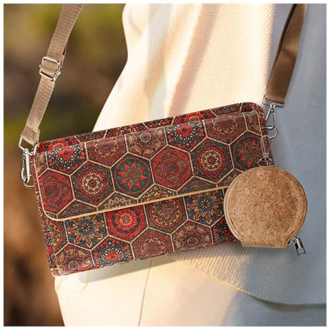 Pochette In Sughero, Collezione Corkinspire Chiusura A Zip E Magnetica - Foto 5