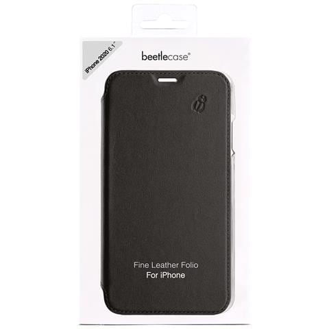 Custodia Per Iphone 12/iphone 12 Pro Premium Pelle Retro Trasparente, Nero - Foto 5