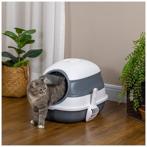 Lettiera Per Gatti Con Paletta E Deodorante, Design Pieghevole Con Maniglia, 52x41x38 Cm - Foto 2