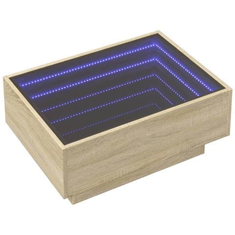 Tavolino Salotto Con Led Rovere Sonoma 70x50x30 Cm Multistrato - Foto 11