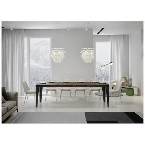 Tavolo Allungabile 90x160/264 Cm Flame Premium Noce Telaio Antracite - Foto 3