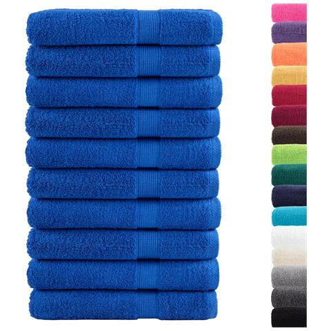 Asciugamani da Bagno SOLUND 10 pz Blu 100x200cm 600gsm - Foto 2