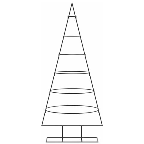Albero Di Natale Decorativo In Metallo Nero 150 Cm - Foto 3