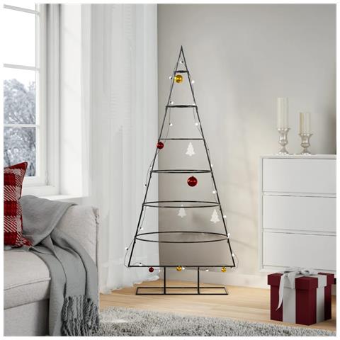 Albero Di Natale Decorativo In Metallo Nero 150 Cm - Foto 1