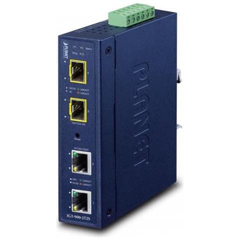 Industrial 2-port Convertitore Multimediale Di Rete Blu - Foto 1