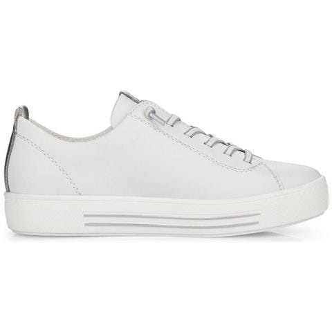 White Casual Closed Sport Shoe Sneakers Pelle Scarpe Donna Bianco Eu 37, D0913-80 - Foto 3