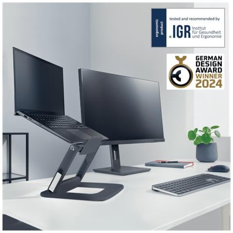 64240089 Supporto Per Laptop Supporto Per Computer Portatile Grigio Scuro 38,1 Cm (15"") - Foto 2