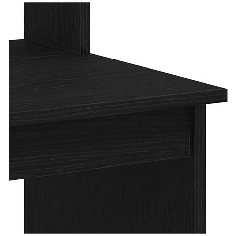 Scrivania con Mensole Rovere Nero 102x45x148 cm in Truciolato - Foto 2