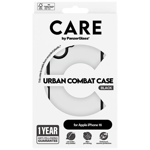 CARE by PG Urban Combat iPhone16 6.1 custodia per cellulare Cover Trasparente - Foto 2