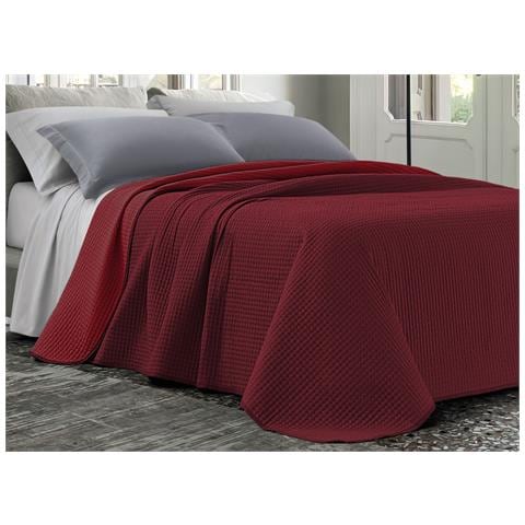 Quilt Trapuntino Estivo 100gr Mq Bicolor Double Face Tinta Unita Modello Cloe Piazza E Mezza Bordeaux - Foto 1