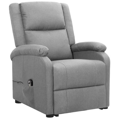 Poltrona Alzapersona Grigio Chiaro Tessuto - Foto 1