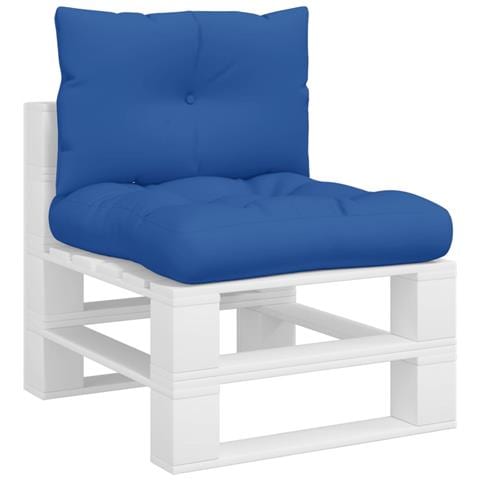 Cuscini Per Pallet 2 Pz Blu Reale In Tessuto - Foto 2