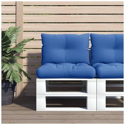 Cuscini Per Pallet 2 Pz Blu Reale In Tessuto - Foto 8